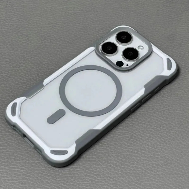 Case iPhone Minimalista com Proteção de borracha e carregamento MagSafe