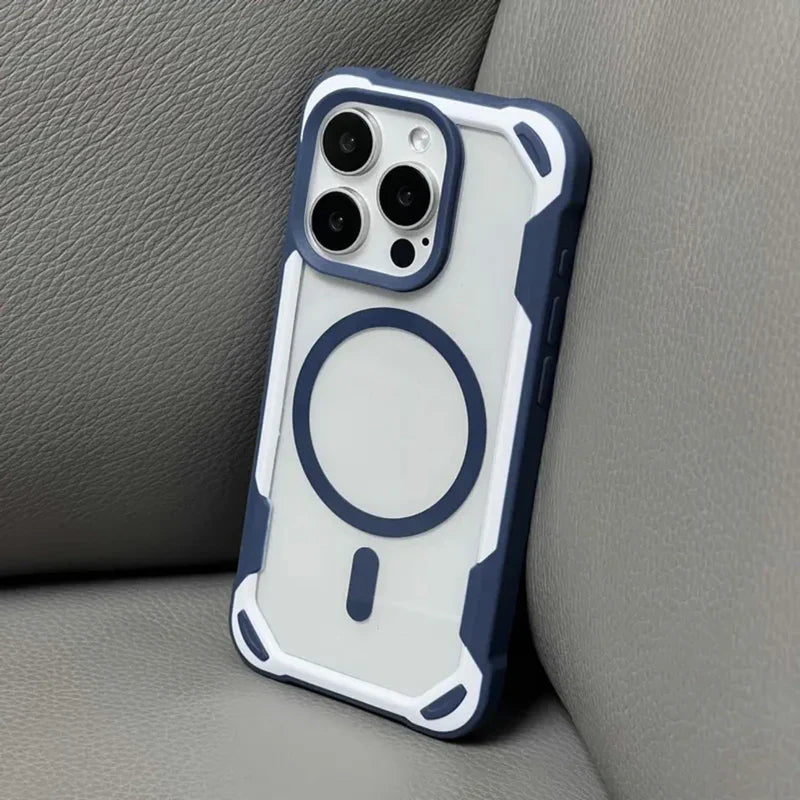 Case iPhone Minimalista com Proteção de borracha e carregamento MagSafe