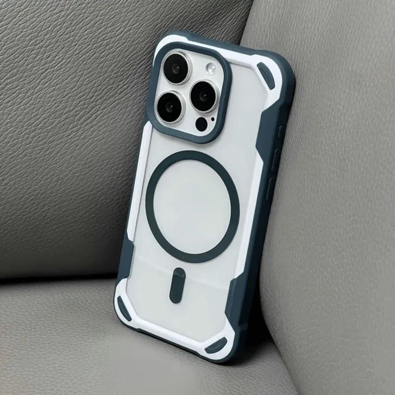 Case iPhone Minimalista com Proteção de borracha e carregamento MagSafe