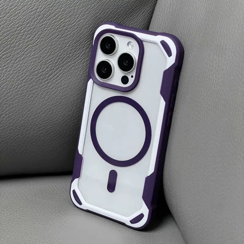 Case iPhone Minimalista com Proteção de borracha e carregamento MagSafe