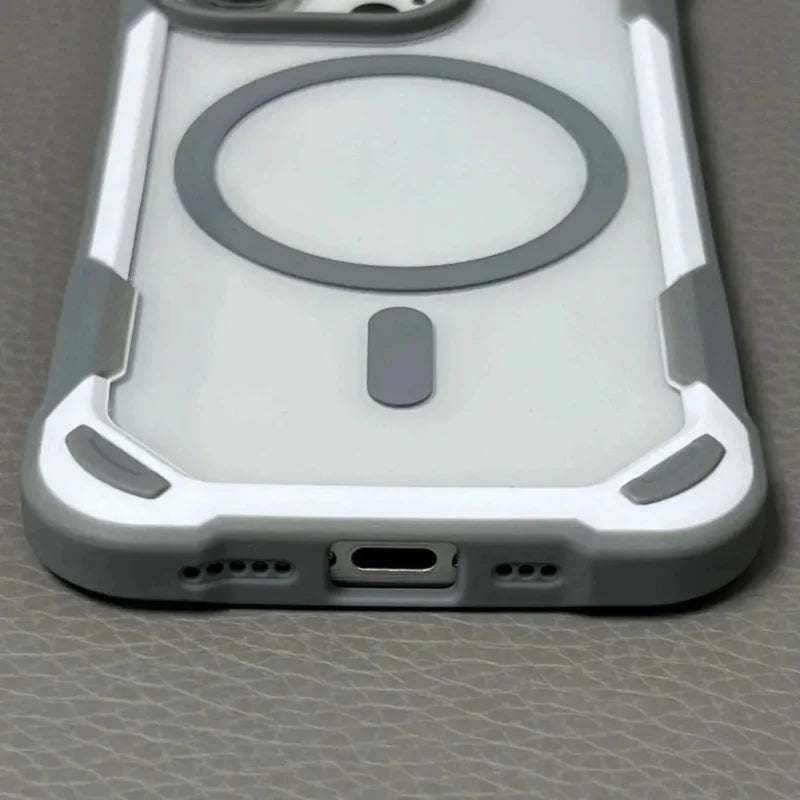 Case iPhone Minimalista com Proteção de borracha e carregamento MagSafe