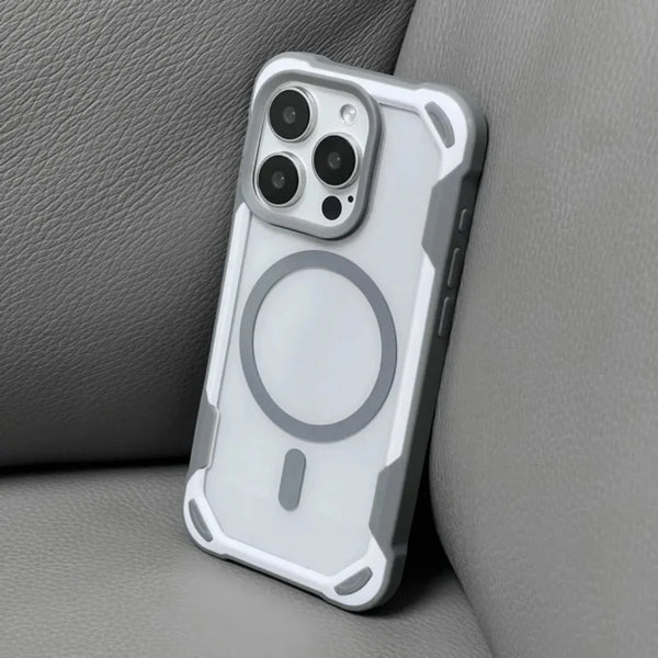 Case iPhone Minimalista com Proteção de borracha e carregamento MagSafe