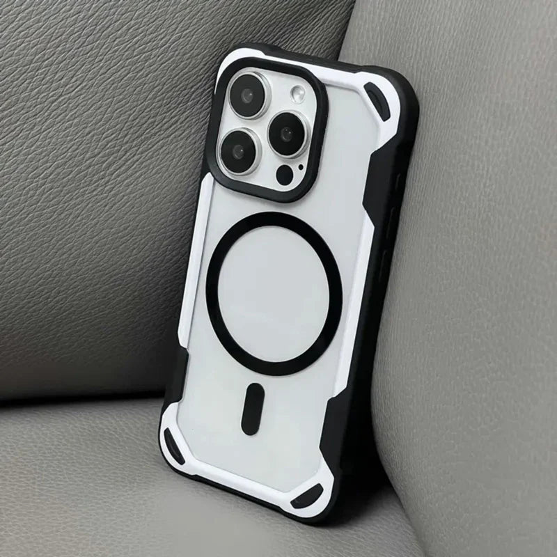 Case iPhone Minimalista com Proteção de borracha e carregamento MagSafe