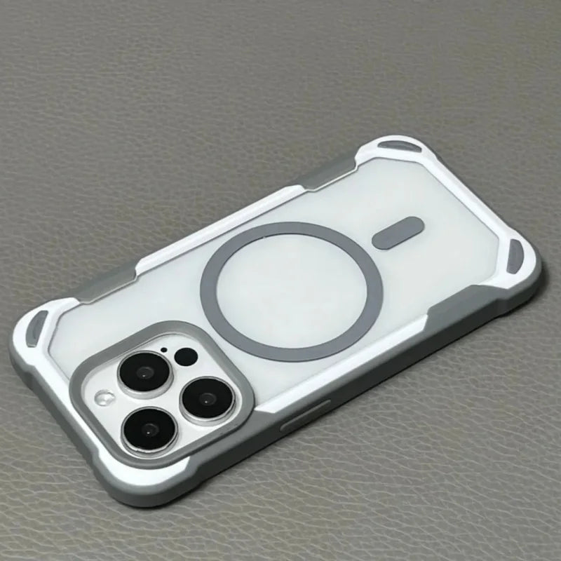 Case iPhone Minimalista com Proteção de borracha e carregamento MagSafe