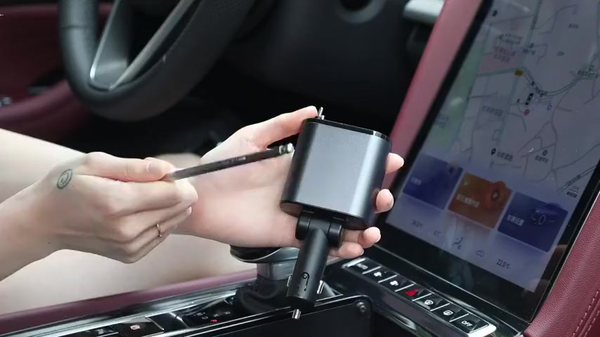 Carregador de carro retrátil, carregador rápido de para carro 4 em 1 para iPhone e Android