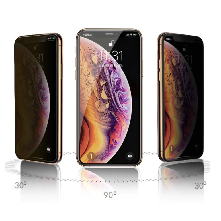 Película de vidro 3D Privativa Anti Spy Para IPhone Privacidade Para XS XR 11 12 13 14 15 16 Pro Max