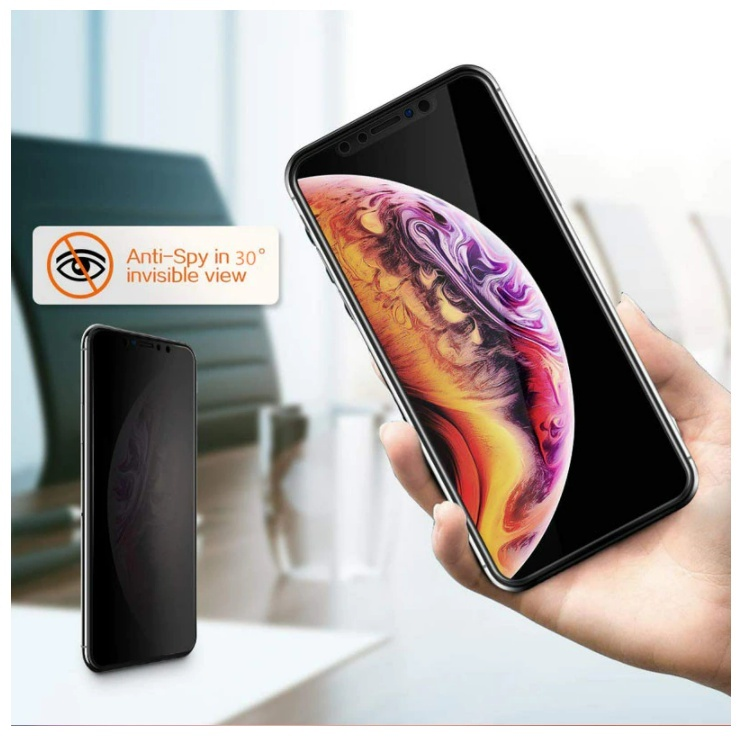 Película de vidro 3D Privativa Anti Spy Para IPhone Privacidade Para XS XR 11 12 13 14 15 16 Pro Max