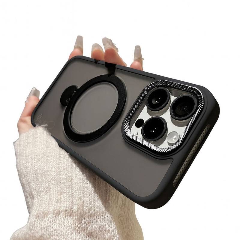 Capa P/ iPhone 11 ao 16 Pro Max Com Suporte 360° Magsafe