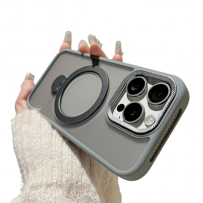 Capa P/ iPhone 11 ao 16 Pro Max Com Suporte 360° Magsafe