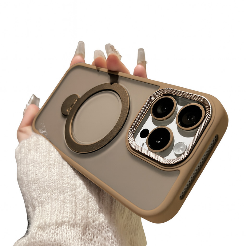 Capa P/ iPhone 11 ao 16 Pro Max Com Suporte 360° Magsafe