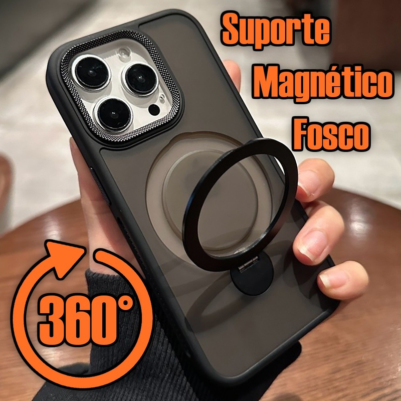 Capa Capinha P/ iPhone 11 ao 16 Pro Max Com Suporte 360° Magsafe