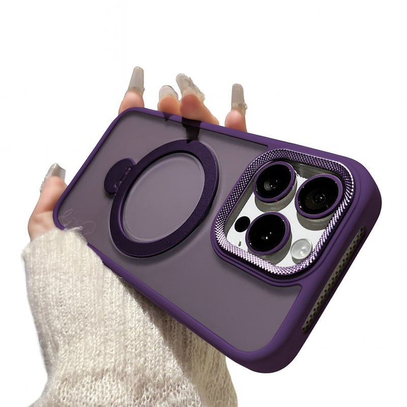 Capa P/ iPhone 11 ao 16 Pro Max Com Suporte 360° Magsafe