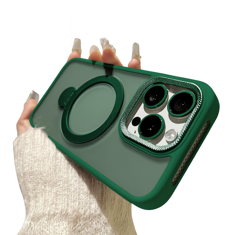 Capa P/ iPhone 11 ao 16 Pro Max Com Suporte 360° Magsafe
